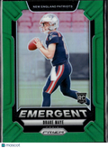 Drake Maye 2024 Prizm Emergent RC Green Rookie New England Patriots