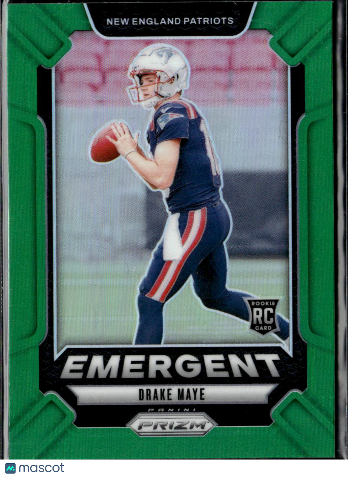 Drake Maye 2024 Prizm Emergent RC Green Rookie New England Patriots