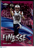 Drake Maye 2024 Topps Chrome Finesse Pink Refractor Rookie New England Patriots