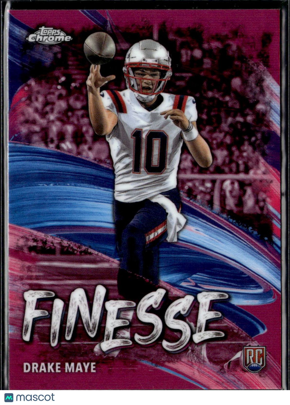 Drake Maye 2024 Topps Chrome Finesse Pink Refractor Rookie New England Patriots