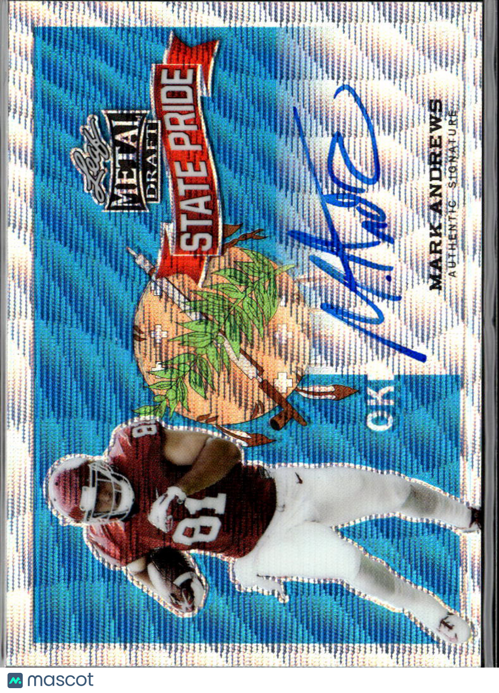 Mark Andrews 2018 Leaf Metal Draft State Pride Auto Autograph RC OU Sooners