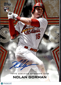 Nolan Gorman 2023 Topps Stars Auto Autograph RC GOLD 7/50 St. Louis Cardinals