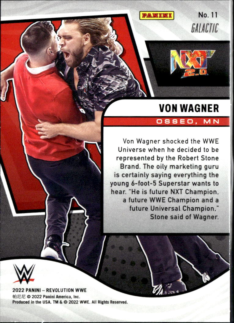 Von Wagner 2022 Revolution WWE Galactic CASE HIT SSP Rookie RC Wrestling