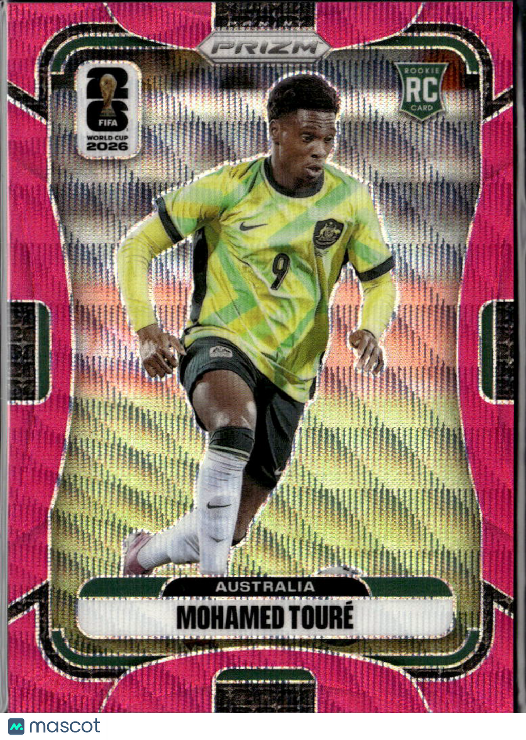Mohamed Toure 2026 Prizm FIFA World Cup Pink Wave RC Rookie 55/65 Australia
