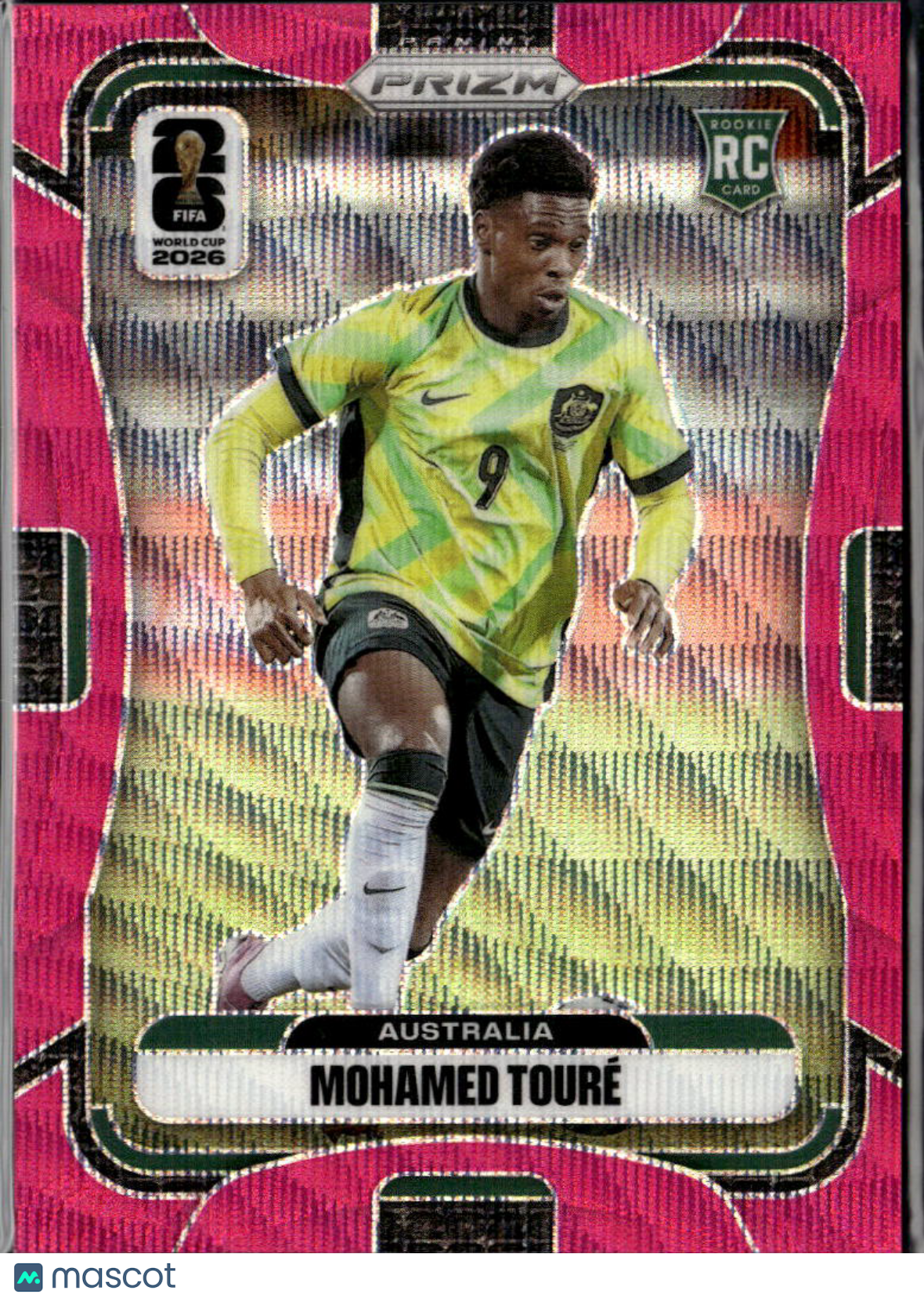 Mohamed Toure 2026 Prizm FIFA World Cup Pink Wave RC Rookie 55/65 Australia