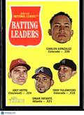 Troy Tulowitzki Infante Carlos Gonzalez Joey Votto 2011 Topps Heritage Black