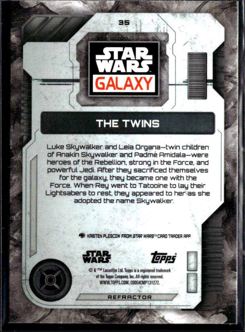 The Twins 2026 Topps Star Wars Galaxy Refractor #35