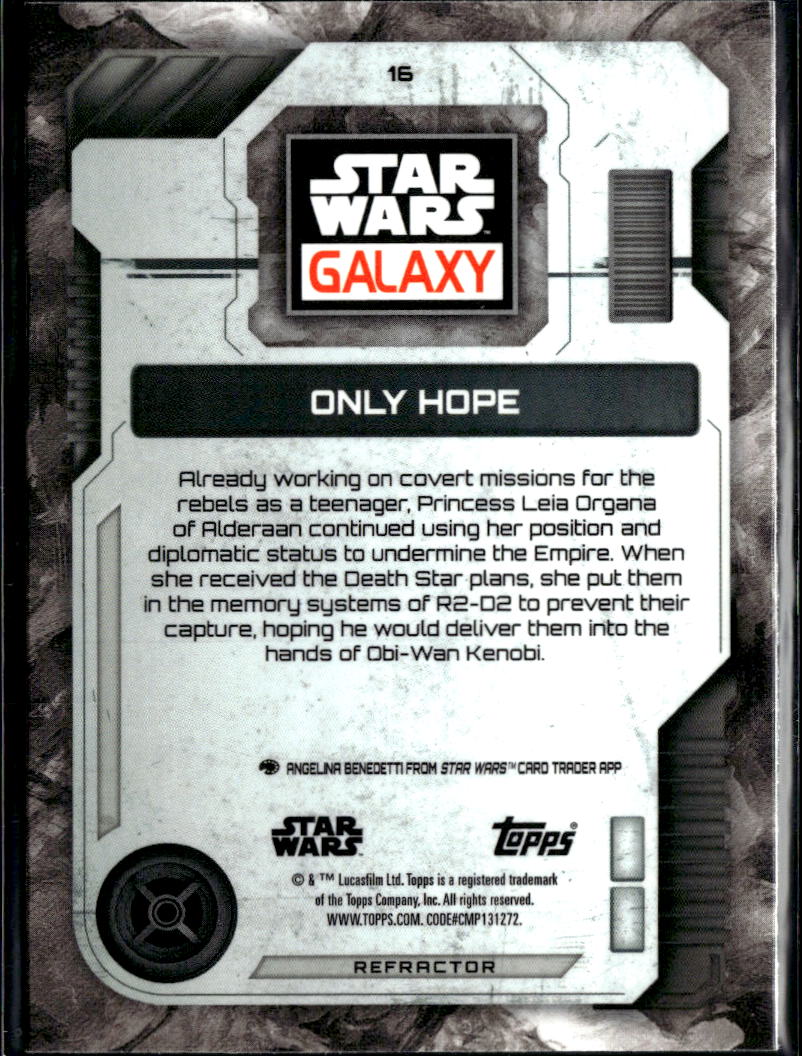 Onky Hope 2026 Topps Star Wars Galaxy Refractor #16