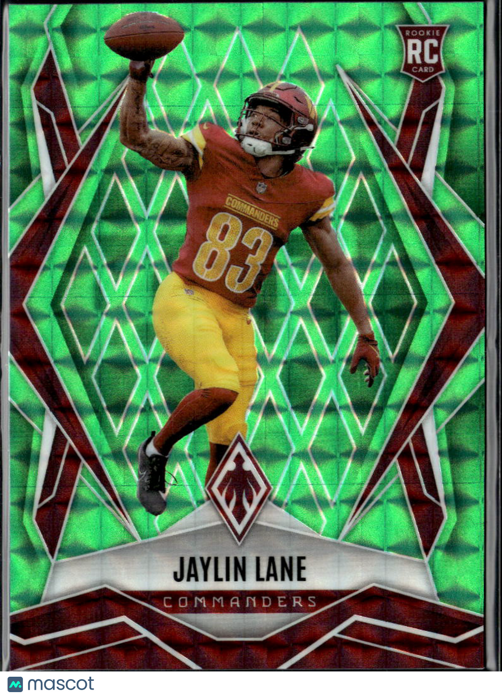 Jaylin Lane 2025 Phoenix RC Green 256/285 Washington Commanders