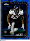 Jonah Elliss 2024 Topps Chrome RC Blue Sapphire Refractor Denver Broncos