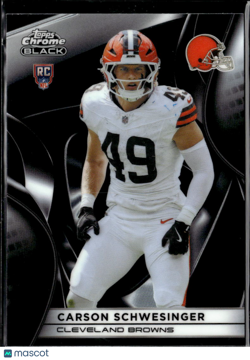 Carson Schwesinger 2025 Topps Chrome Black RC Cleveland Browns