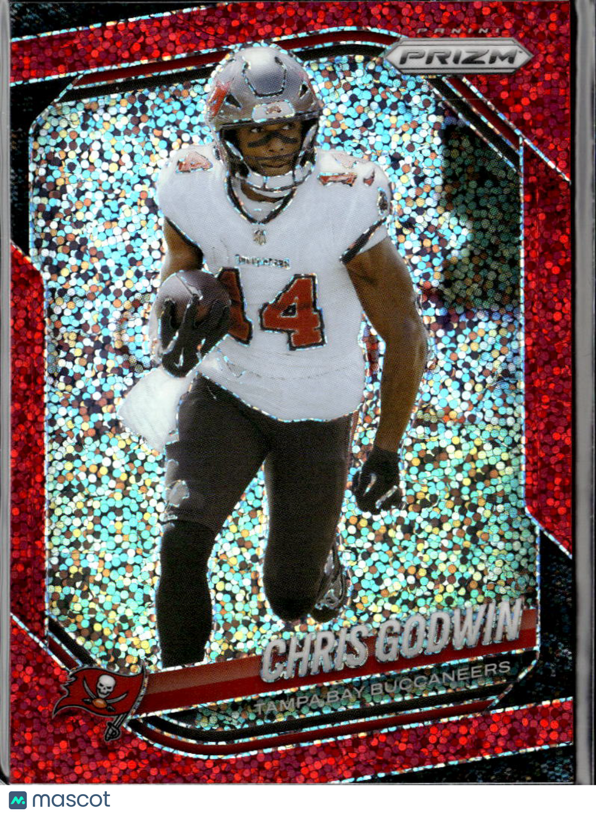 Chris Godwin 2025 Panini Prizm Red Sparkle Prizm SSP Tampa Bay Buccaneers