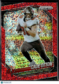 Cade Otton 2025 Panini Prizm Red Sparkle Prizm SSP Tampa Bay Buccaneers