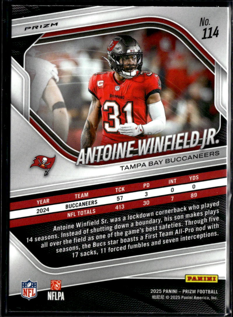 Antoine Winfield Jr. 2025 Prizm Red Sparkle Prizm SSP Tampa Bay Buccaneers