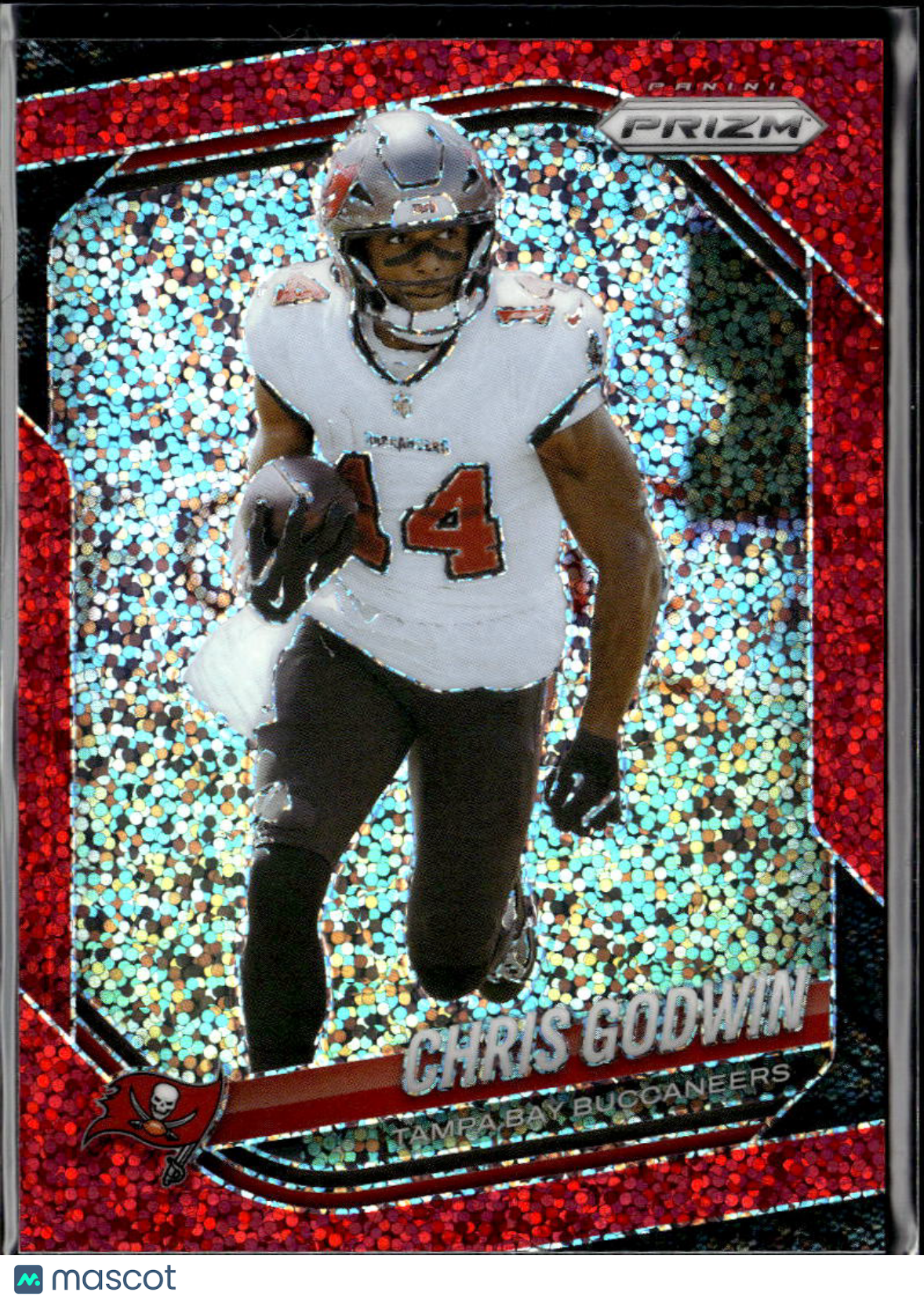 Chris Godwin 2025 Panini Prizm Red Sparkle Prizm SSP Tampa Bay Buccaneers