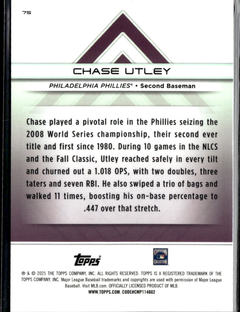 Chase Utley 2025 Topps Transcendent Philadelphia Phillies