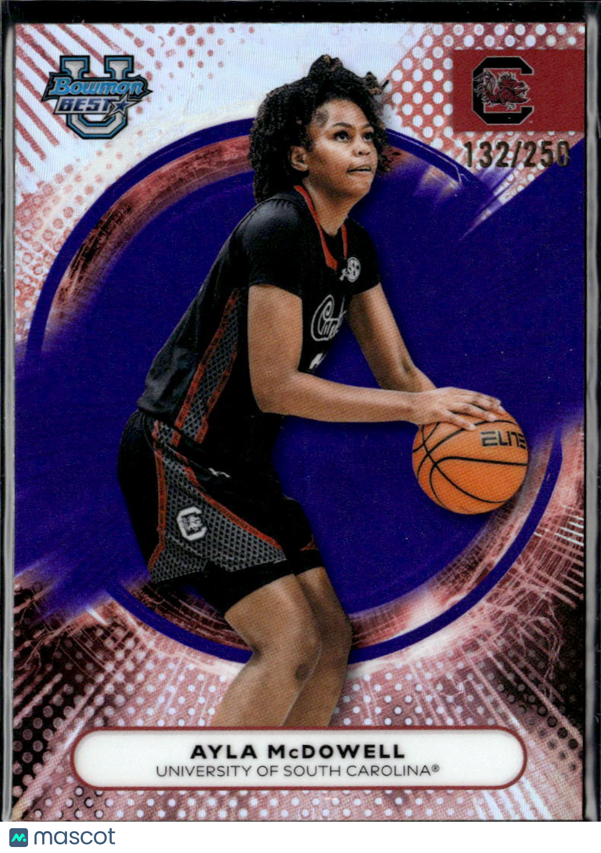 Ayla McDowell 2026 Bowman's Best Purple Refractor /250 South Carolina Gamecocks