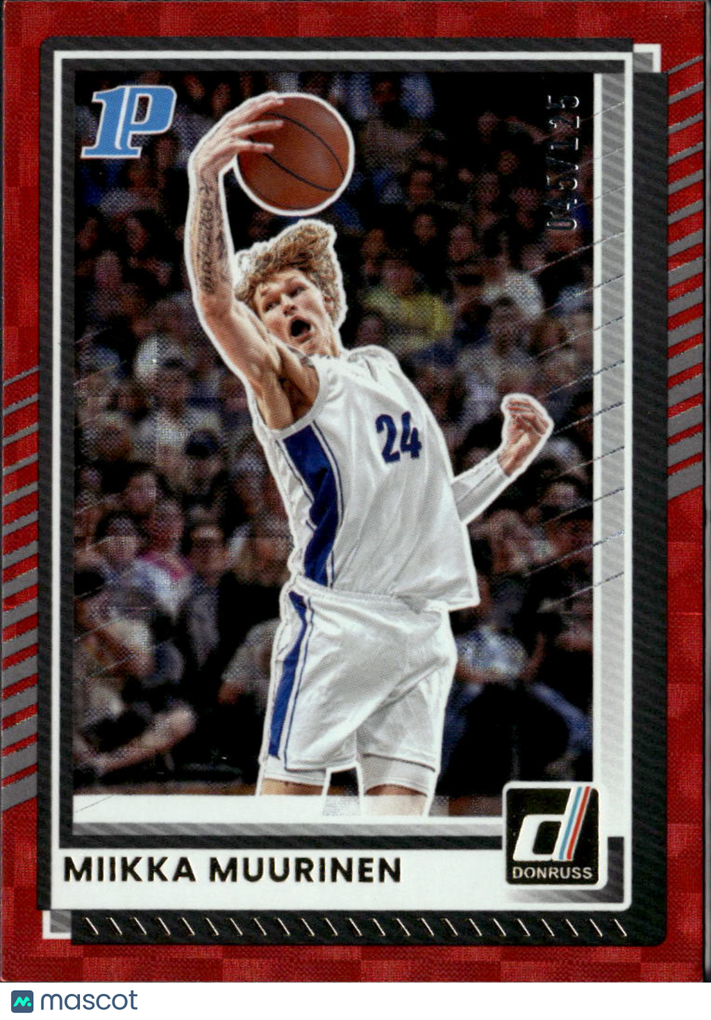 Miikka Muurinen 2025 Panini Donruss Red Laser RC Arkansas 45/125