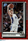 Miikka Muurinen 2025 Panini Donruss Red Laser RC Arkansas 45/125