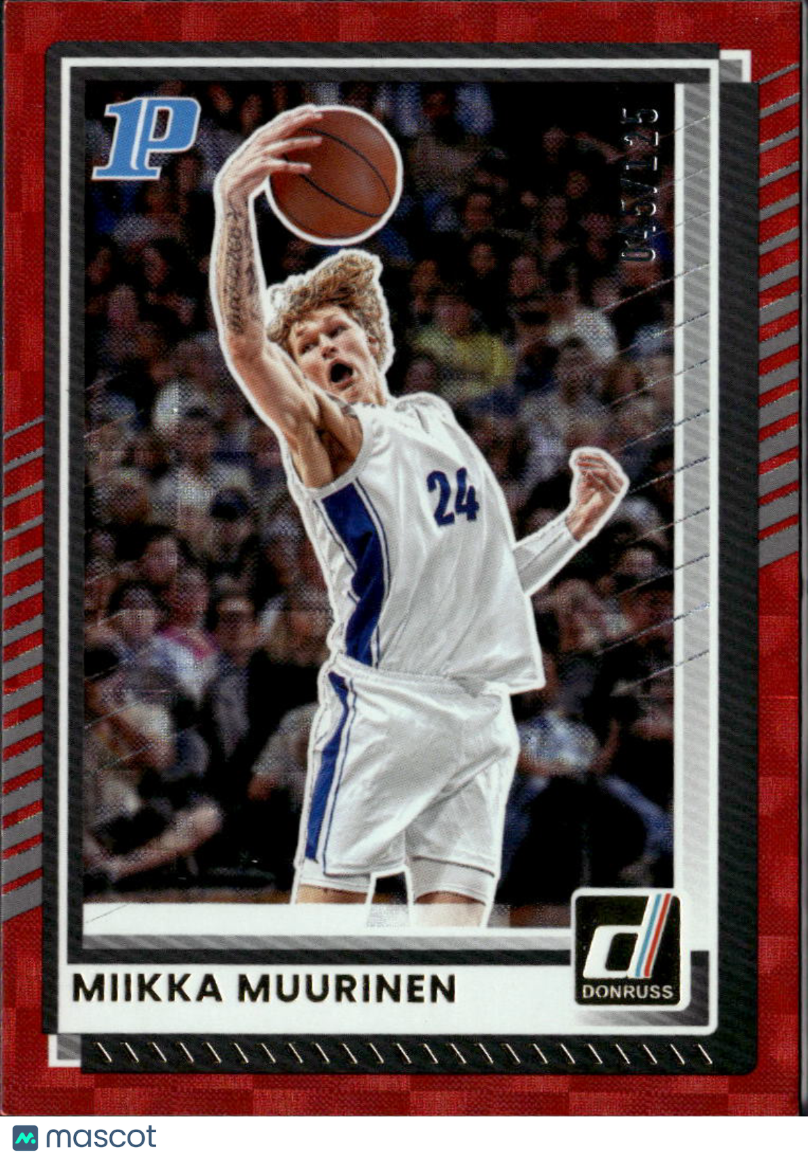Miikka Muurinen 2025 Panini Donruss Red Laser RC Arkansas 45/125
