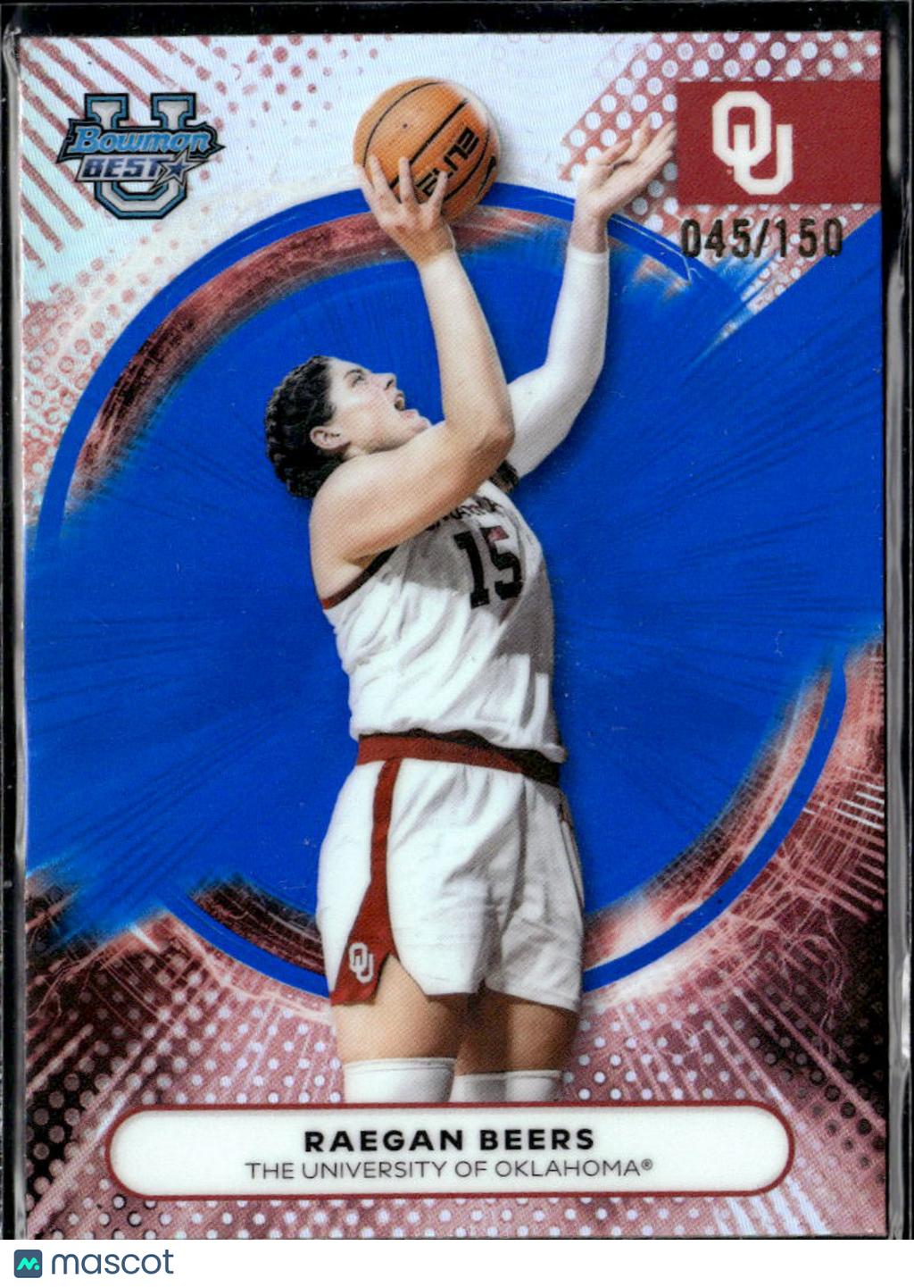 Raegan Beers 2026 Bowman's Best Best Blue Refractor /150 Oklahoma Sooners