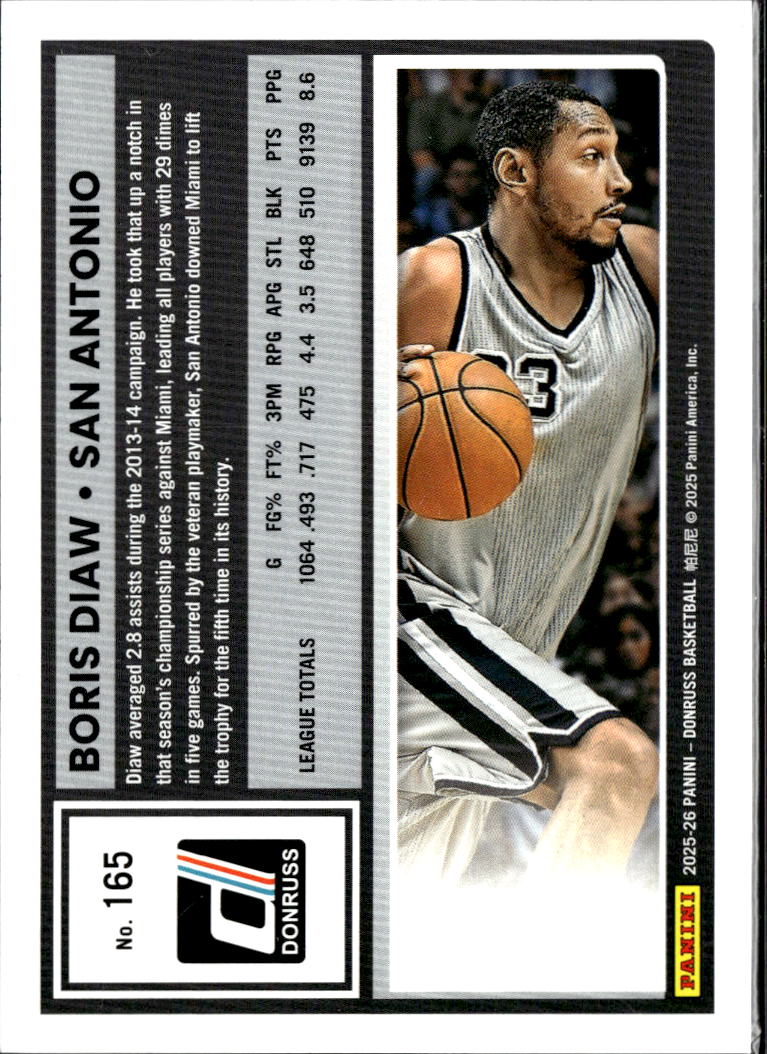 Boris Diaw 2025 Donruss Green Press Proof 2/35 San Antonio Spurs