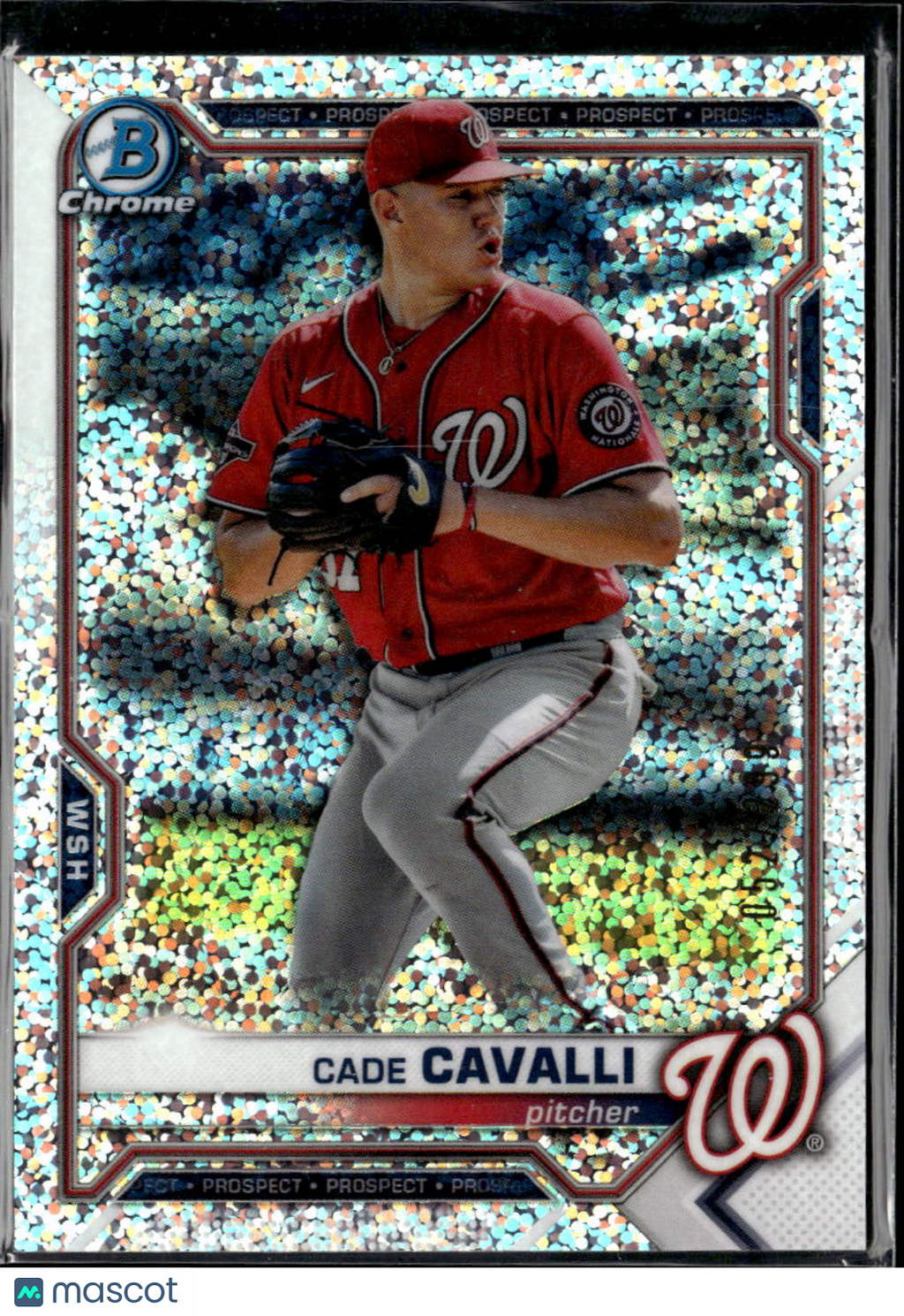 Cade Cavalli 2021 Bowman Chrome Speckle Refractor /299 Sooners Nationals