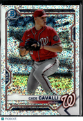 Cade Cavalli 2021 Bowman Chrome Speckle Refractor /299 Sooners Nationals