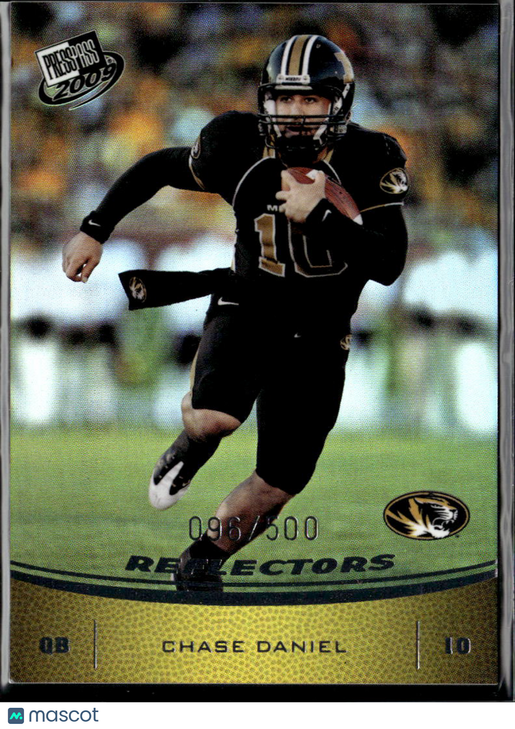 Chase Daniel 2009 Press Pass Reflectors Gold RC 96/500 Missouri Tigers