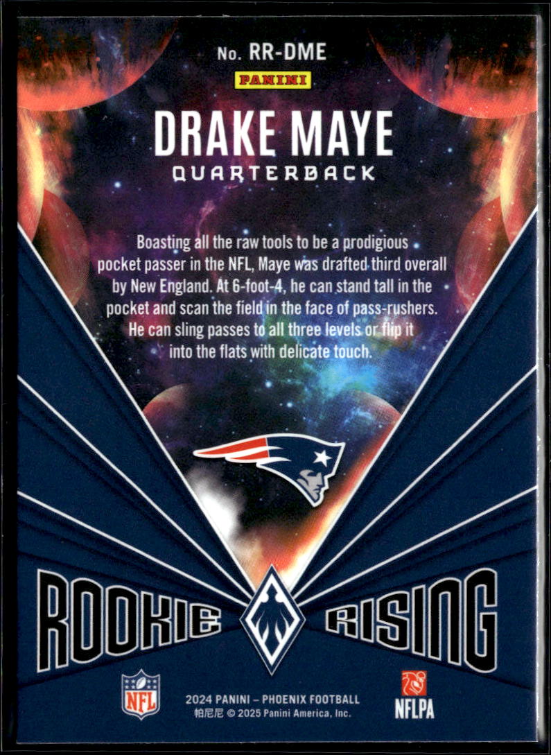 Drake Maye 2025 Phoenix Rookie Rising RC New England Patriots