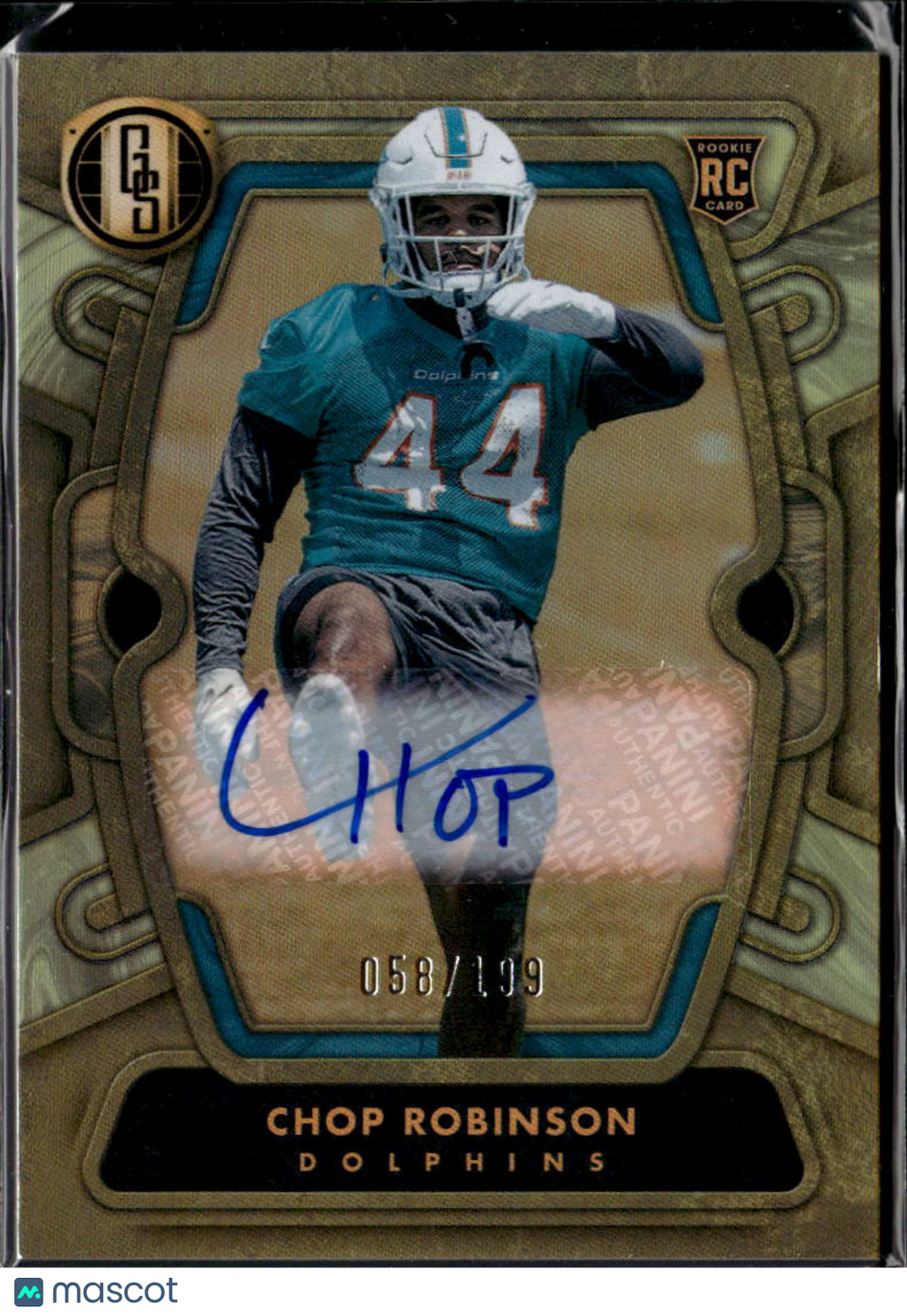 Chop Robinson 2024 Gold Standard Auto Autograph RC 58/199 Miami Dolphins