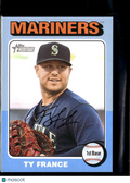 Ty France 2024 Topps Heritage Blue Mini 1/25 Seattle Mariners