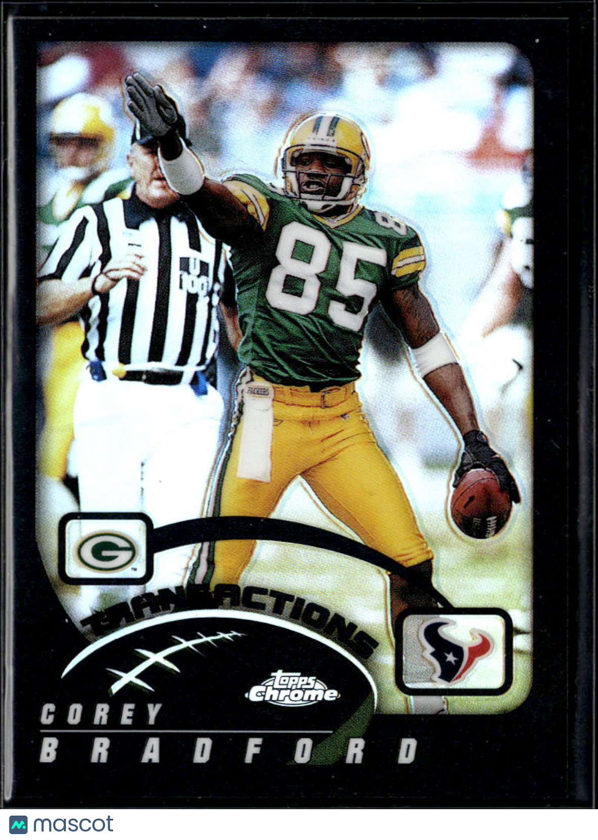 Corey Bradford 2002 Topps Chrome Black Refractor /599 Texans Green Bay Packers