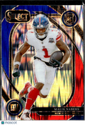 Malik Nabers 2024 Select Club Level Red White Blue Prizm RC New York Giants