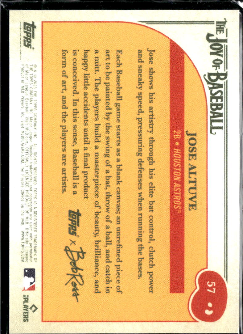 Jose Altuve 2023 Topps The Joy of Baseball Bob Ross Houston Astros