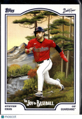 Steven Kwan 2025 Topps Bob Ross The Joy of Baseball Cleveland Guardians