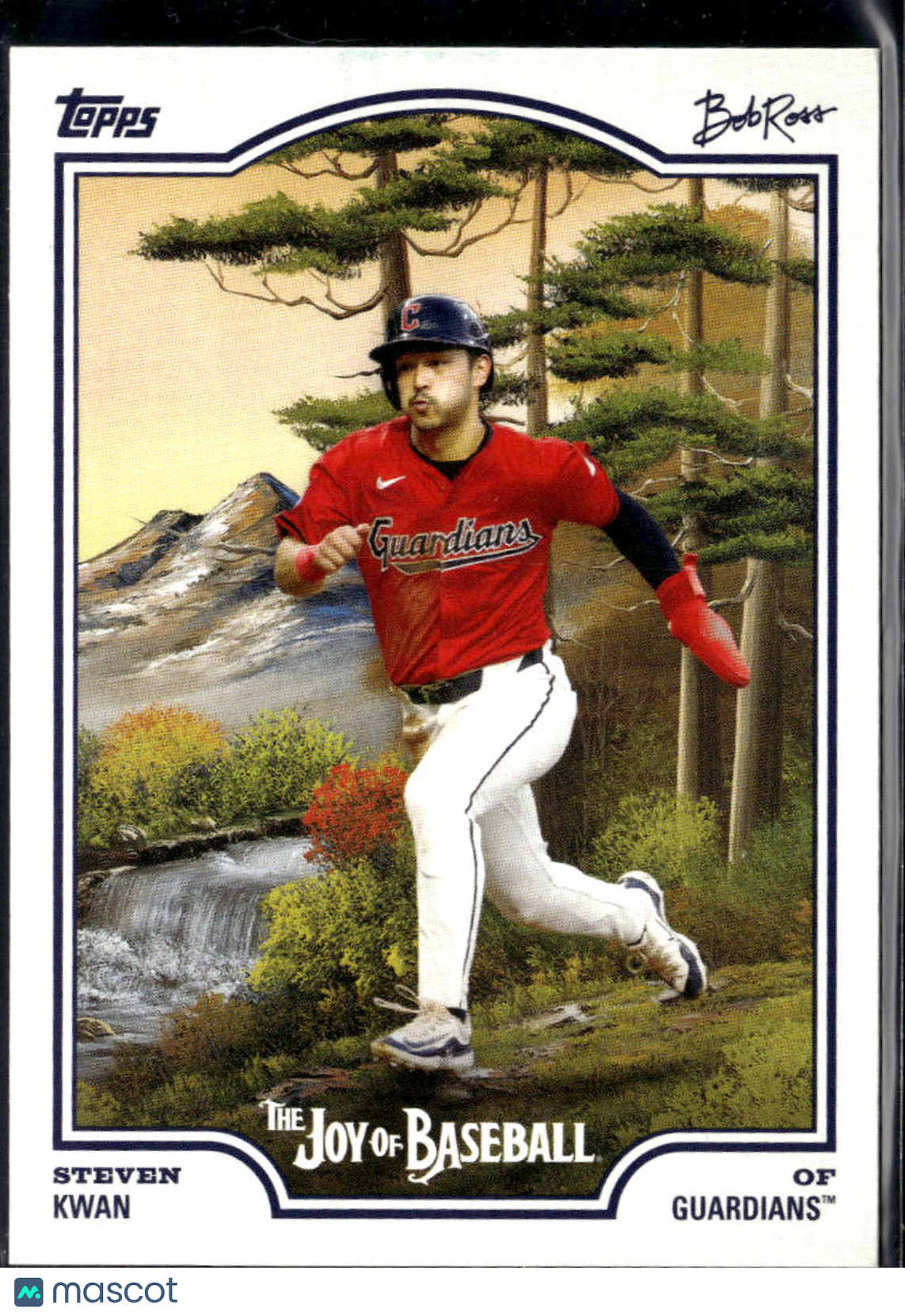 Steven Kwan 2025 Topps Bob Ross The Joy of Baseball Cleveland Guardians