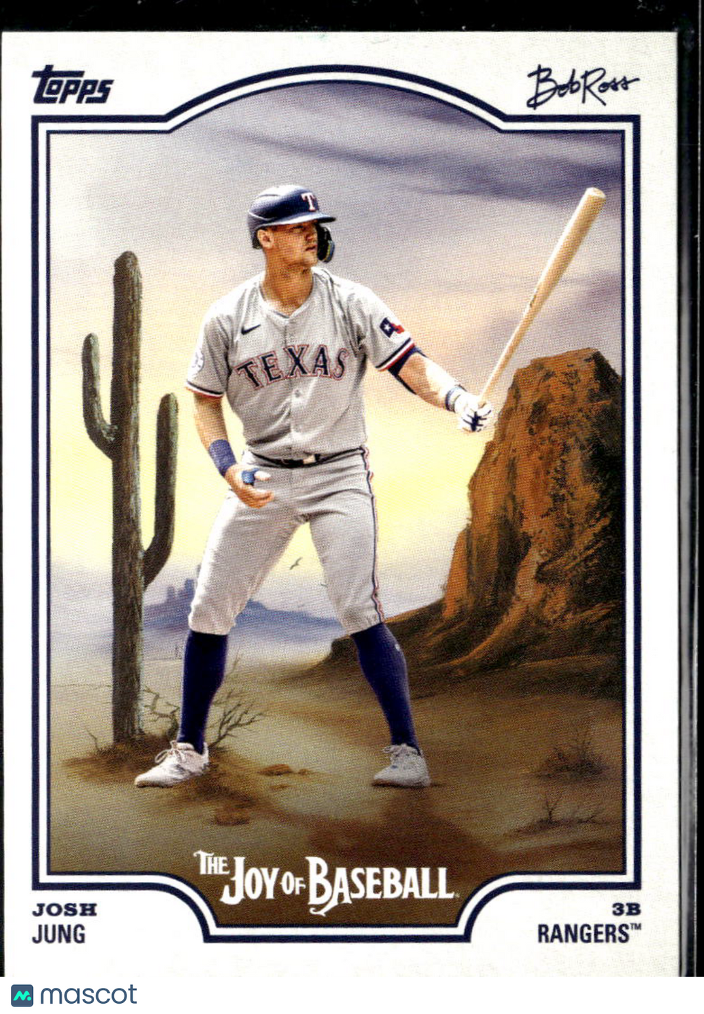 Josh Jung 2025 Topps x Bob Ross The Joy of Baseball Texas Rangers