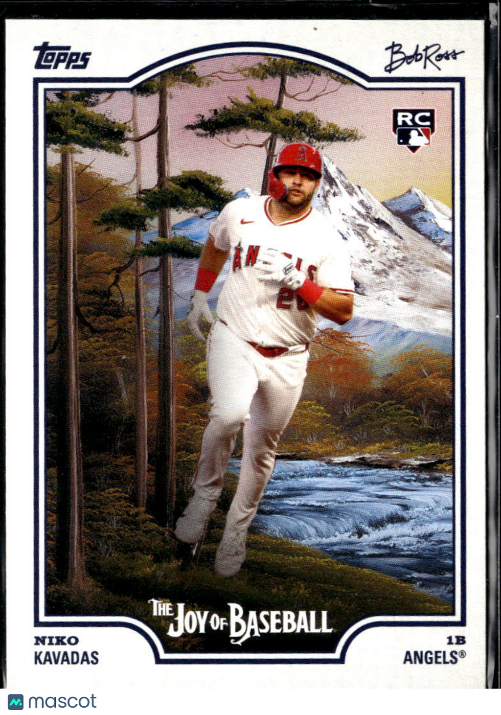 Niko Kavadas 2025 Topps Bob Ross The Joy of Baseball RC Los Angeles Angels