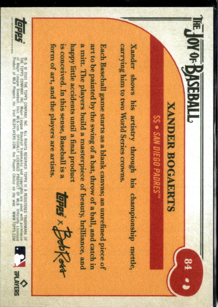 Xander Bogaerts 2023 Topps Bob Ross The Joy of Baseball San Diego Padres