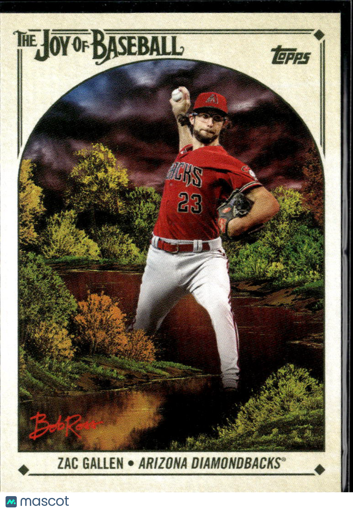 Zac Gallen 2023 Topps Joy of Baseball Bob Ross Arizona Diamondbacks