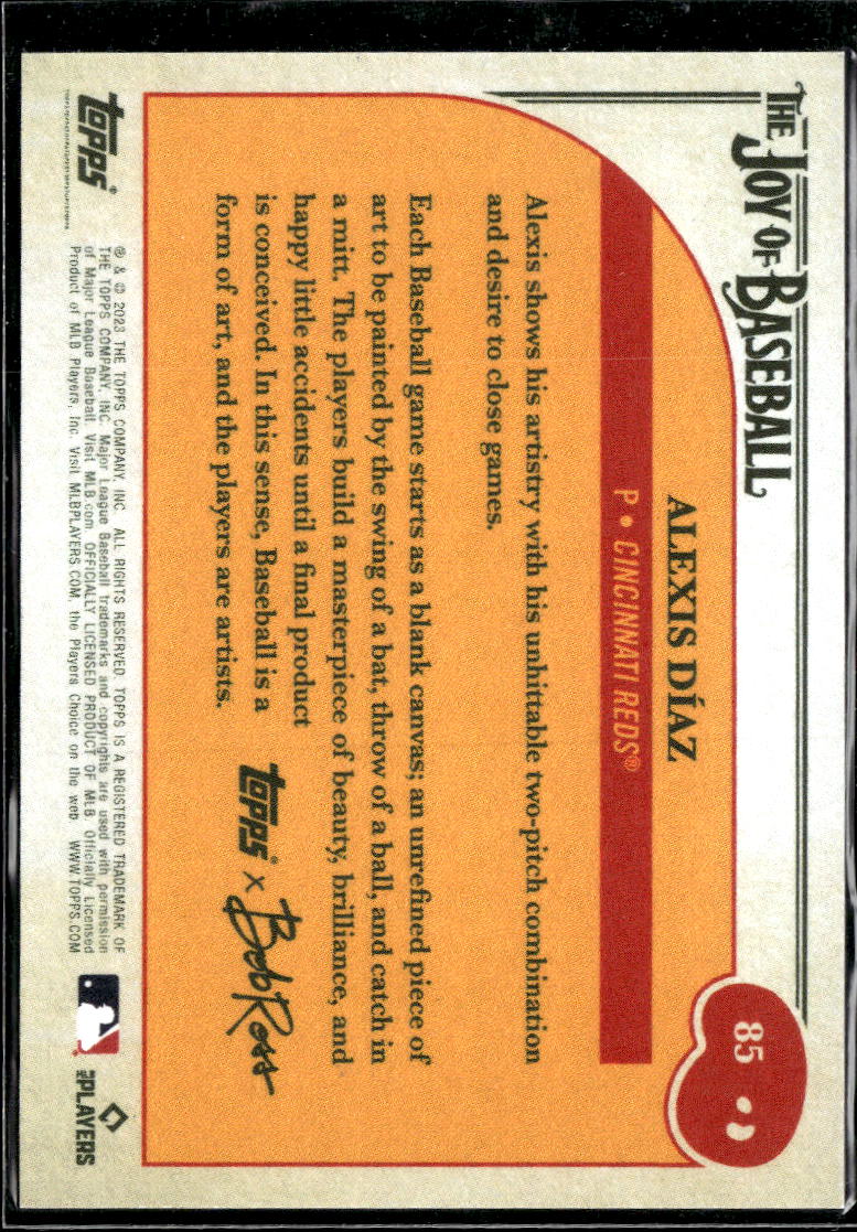 Alexis Díaz 2023 Topps Bob Ross The Joy of Baseball Cincinnati Reds