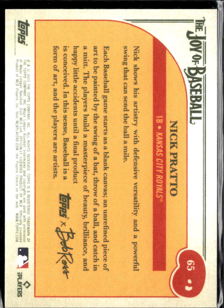 Nick Pratto 2023 Topps Bob Ross Joy of Baseball RC Kansas City Royals