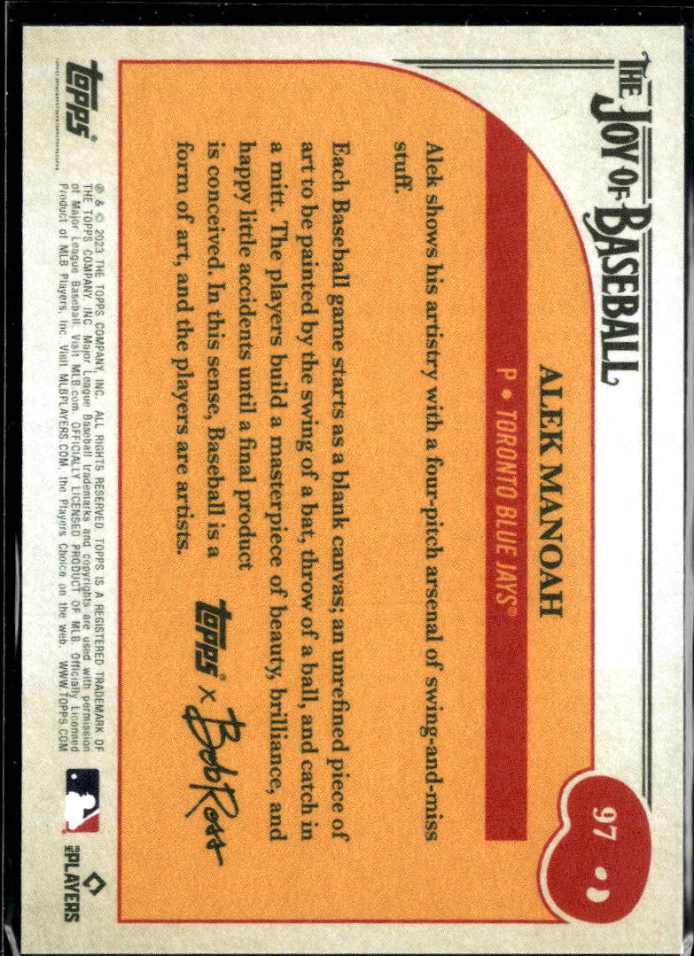 Alek Manoah 2023 Topps x Bob Ross The Joy of Baseball Toronto Blue Jays