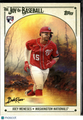 Joey Meneses 2023 Topps Bob Ross The Joy of Baseball RC Washington Nationals