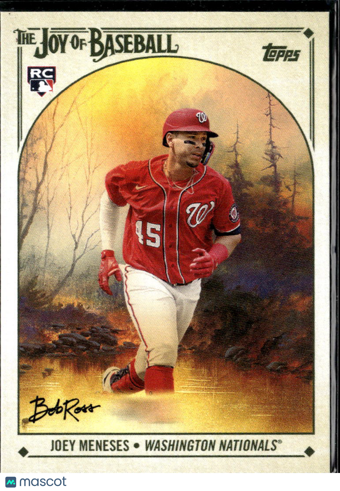 Joey Meneses 2023 Topps Bob Ross The Joy of Baseball RC Washington Nationals