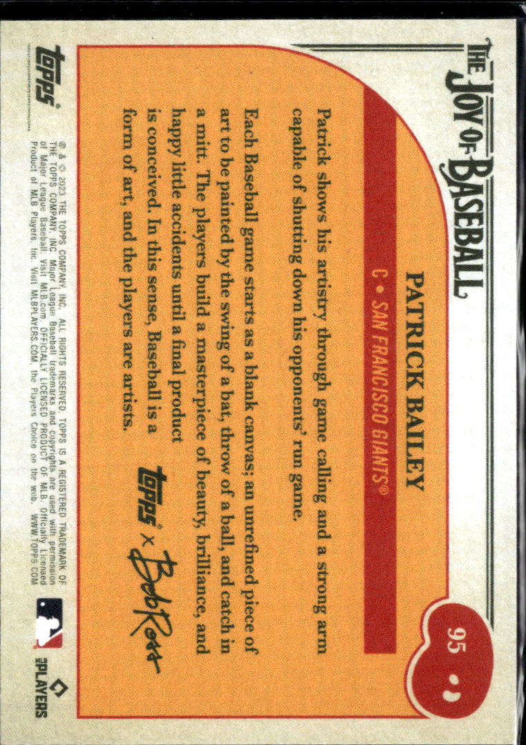 Patrick Bailey 2023 Topps Bob Ross Joy of Baseball RC San Francisco Giants