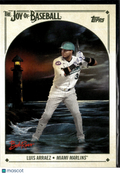 Luis Arraez 2023 Topps x Bob Ross The Joy of Baseball Miami Marlins