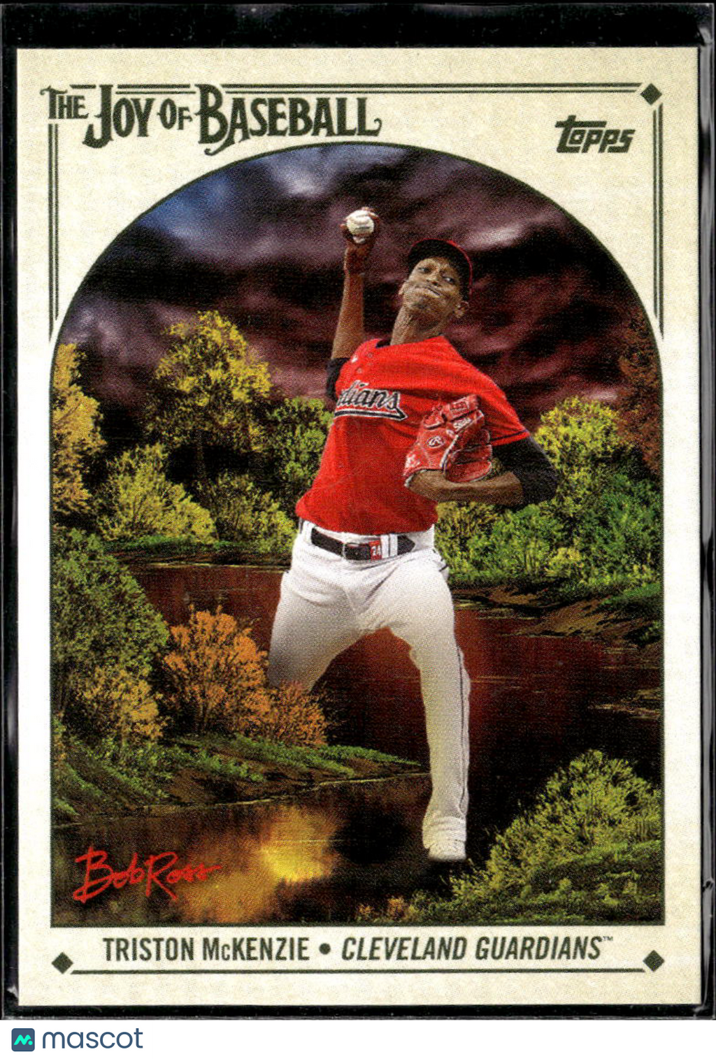 Triston McKenzie 2023 Topps x Bob Ross The Joy of Baseball Cleveland Guardians