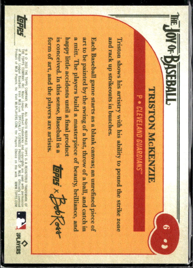 Triston McKenzie 2023 Topps x Bob Ross The Joy of Baseball Cleveland Guardians